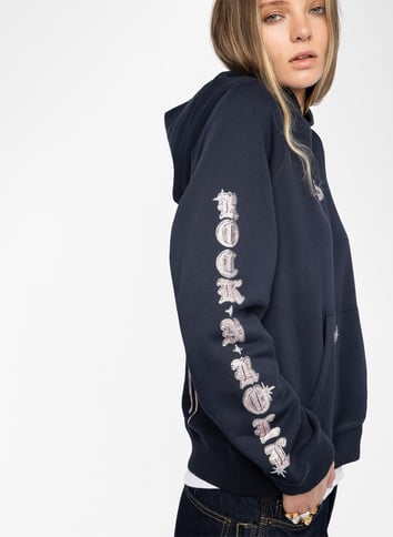 Sweat à capuche en coton ZADIG&VOLTAIRE Bleu
